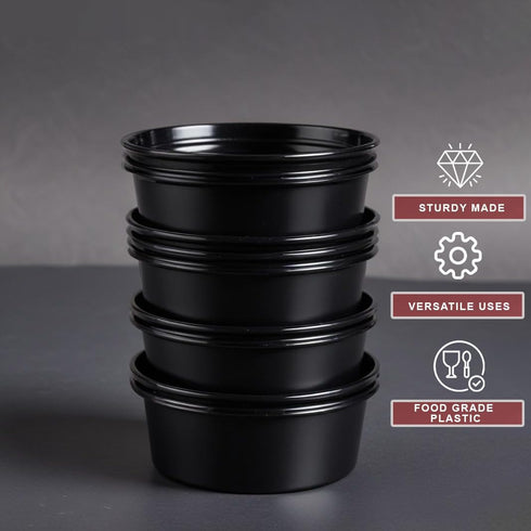 50 Pack 4oz Portion Cups, Disposable Plastic Containers, Tiny Dipping Shot Bowls for Food Serving & Snacks