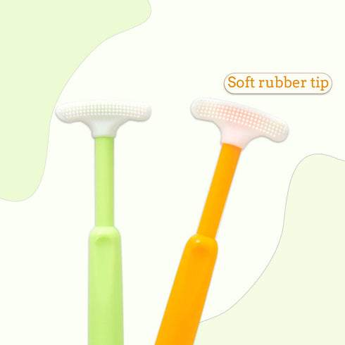 Mee Mee 6+ Tongue Cleaner for Baby | Tender Baby Oral Cleaner Toothbrush with Silicone Scraper | Suitable from Months |