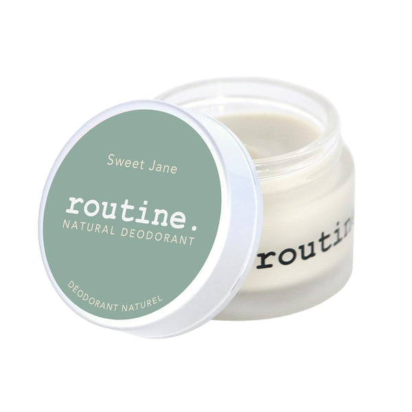 Routine. Natural Deodorant (2 Oz) Sweet Jane, Aluminum Free for Women & Men, Vanilla, Rose, Cinnamon