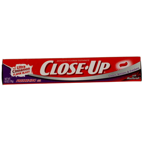 Close-Up Cinnamon Red Gel Anticavity Fluoride Toothpaste - 6 oz (Pack of 2)