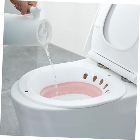 HAKIDZEL Portable Sitz Bath Basin with Anti-Spill Overflow Protection for Postpartum Care Perineal Relief and Menstrual