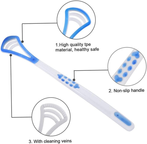 Sgqtqybk Tongue Scraper Tongue Cleaning Brush Scraping Tools Scrubber for Healthy Care Mouth Hygiene Green