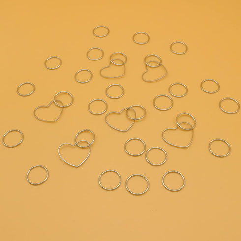 Silver Hair Braid Rings Hair Hoops Braid Pendant Braids Accessories for Women and Girls Hair Accessories(Silver)