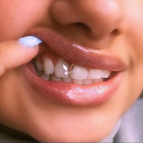 Sweet Smile | The ALL IN ONE DIY Tooth Gem Kit | Gold, Multi-Color, Clear Crystal Gems | Tooth Jewelry | Heart, Star
