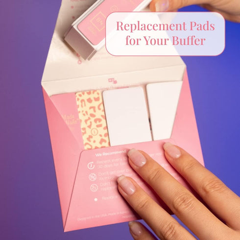 Replacement Nail Buffer Block Pads, Cost Effective 3 Sides Coarse Pads, 4pcs Combo Pads, 1pk