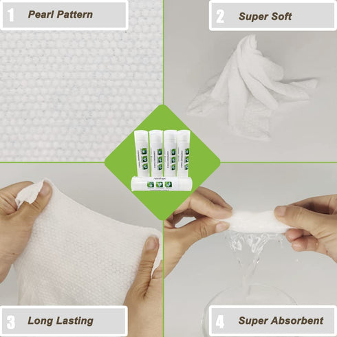 Compressed Cleaning Wipes, Travel Reusable Face Towels, 50 Pieces with 5 Carrying Cases