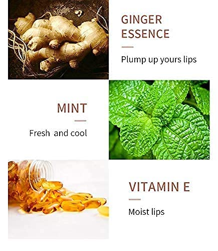 Lip Plumper Set by Green Hills, Natural Lip Care & Enhancer Set, Day & Night Serum, Lip Mask, Lip Gloss for Softer