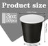50 Count 3 oz Black Paper Cups, Disposable Bathroom Cups for Mouthwash, Espresso, Party, Picnic, Travel, and Snack