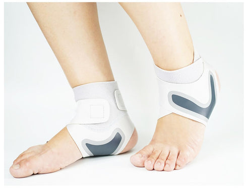 Ankle Brace for Sprained Ankle - Breathable Neoprene Adjustable Compression Support for Sports, 2 Pcs, White (X-Large)