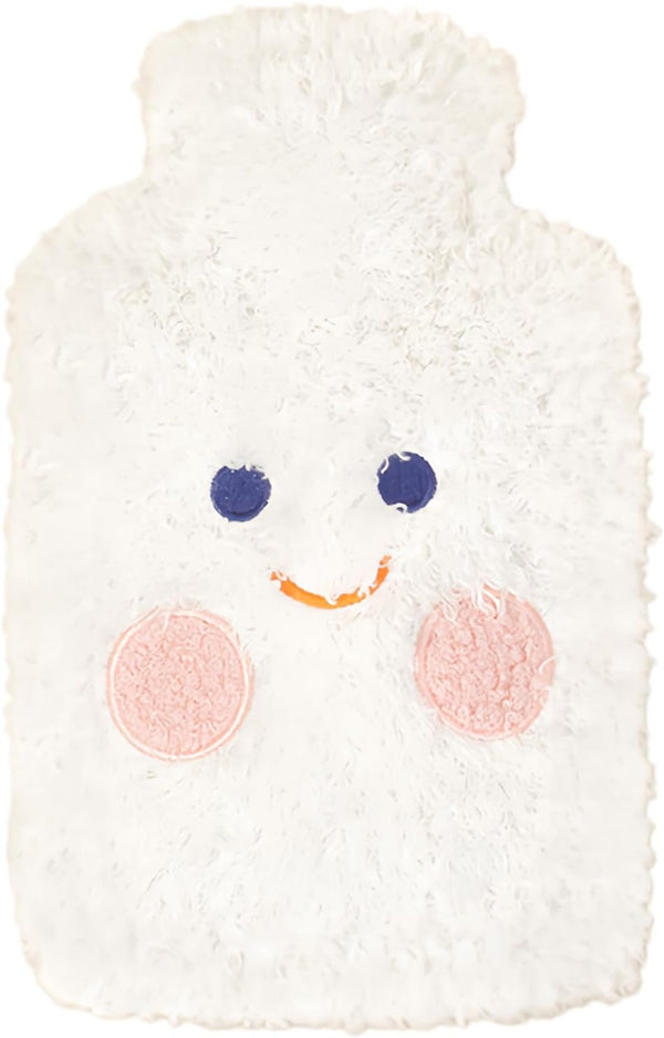 VERVEIO Plush Hot Water Bottle with Soft Cover, 1L Reusable Hot Water Bag