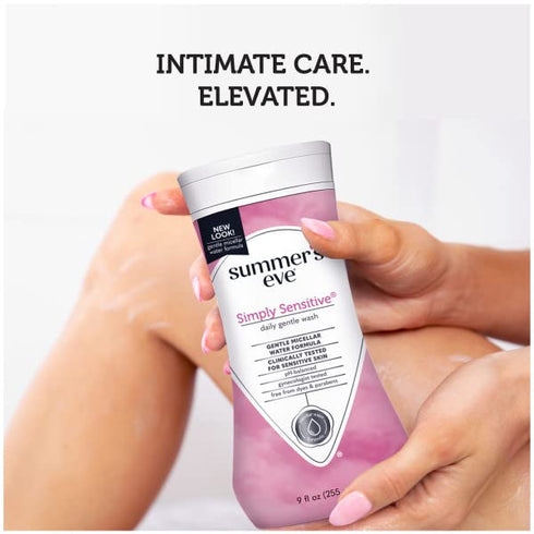 Summer's 9 oz (Pack 6) Eve Simply Sensitive Daily Gentle Feminine Wash, Removes Odor, pH balanced, fl