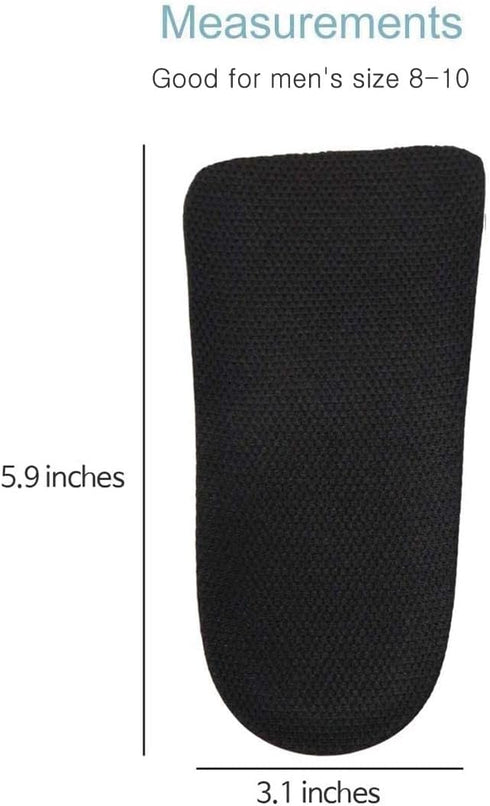 3/4 Inch (18mm) Leg Length Discrepancy Lifts for Men and Women (2 Small Lefts) - Black