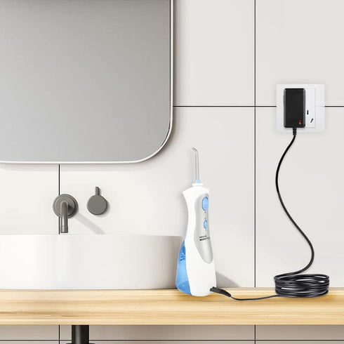 Cordless Water Flosser Charger Cord for Waterpik WP360, WP462, WP450, 3V DC 2-Prong Adapter