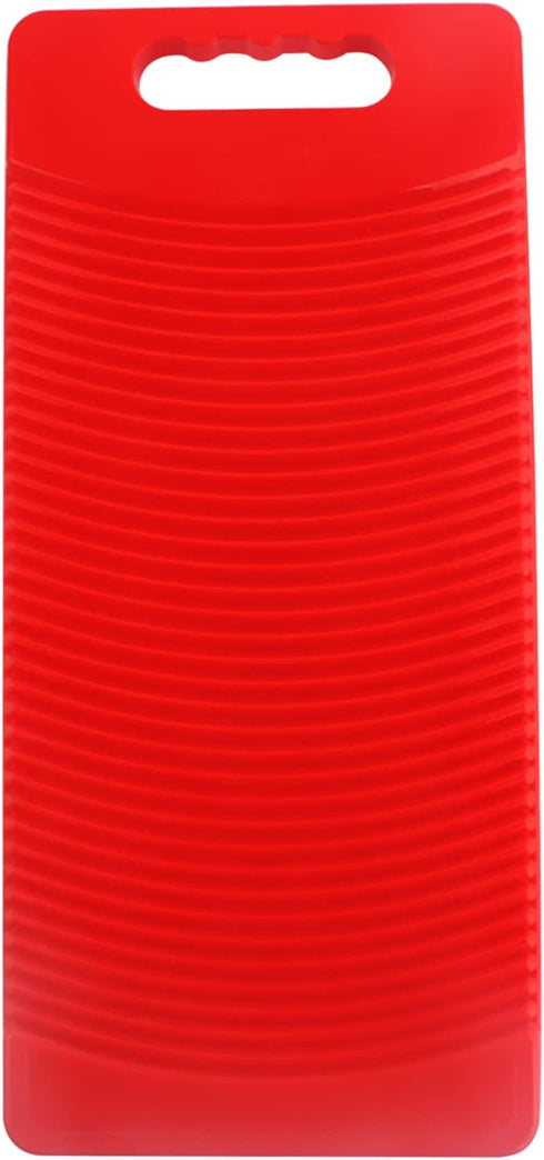 MZD 50cm Long Plastic Rectangle Washboard for Washing Clothes (Red)