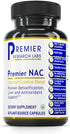Premier NAC, 60 Vegan Capsules - N-Acetyl-L-Cysteine Blend for Detoxification, Liver and Antioxidant Support