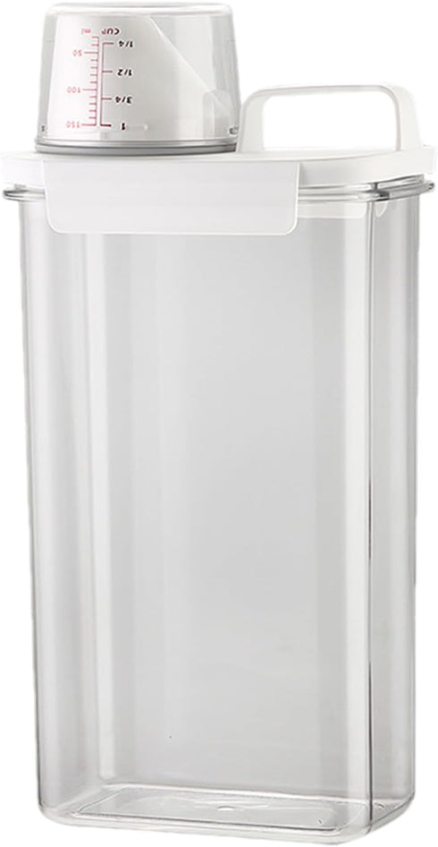 Vansza Fabric Softener Dispenser, Anti-Moisture Laundry Beads Dispenser with Measuring Cup, Laundry Detergent