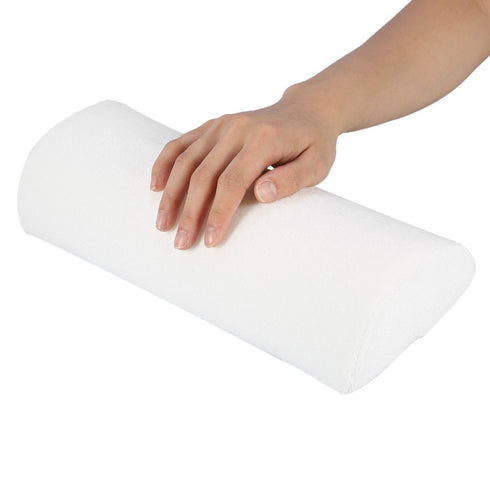 Mavis Laven Nail Art Cushion, 10 Colors Detachable Washable Soft Sponge Pillow for Salon Nail Art Accessories (White)