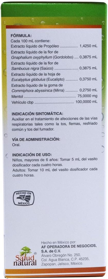 Generic Jarabe Eucalin Miel 240 Ml for TOS, Flemas y Resfriado Común, Green