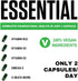 vedge Vegan Omega 3 Daily Multivitamin with Vitamin D, B12, Algal Oil for Vegan EPA & DHA - 30 Day Supply