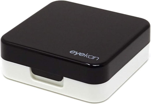 Honbay Fashion Travel Contact Lens Case Kit, Mini Contact Lens Box with Mirror (Black)