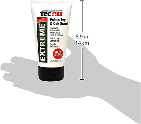 Tecnu Extreme Poison Ivy & Oak Scrub, 4 Oz - Removes Poisonous Plant Oils for Itchy Skin Relief, Cleanses & Calms