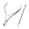 Professional Cuticle Trimmer with Pusher, Silver Stainless Steel Nail Nipper, Sharp Blades for Manicure