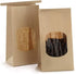 BagDream Small Bakery Bags with Window - 50Pcs, 3.54x2.36x6.7 Inches, Kraft Brown Paper Bags for Treats