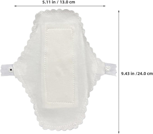 STAHAD 3pcs Set Reusable Fabric Menstrual Pads Breathable Cotton Period Pads with Waterproof Liner, Washable Sanitary