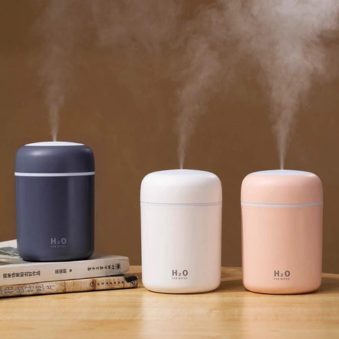 2 in 1 USB Electric Aromatherapy Oil Diffuser, Ultrasonic Air Humidifier, Colorful Light for Home and Car (Pink)