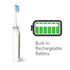 Pyle Wave Rechargeable Electric Toothbrush - 3 Brush Modes, UV Light, 2 min Timer, 2 Oral Brush Heads, Charging Dock