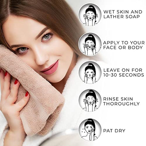 Natrulo Dead Sea Salt Soap Bar for Face & Body, 4oz - Organic Goat's Milk Bar Soap for Psoriasis, Eczema, Acne