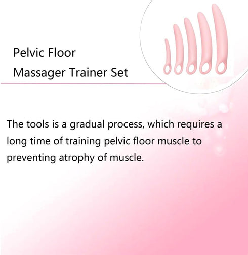 Lyniya 5-Pack Set Set Silicone Pelvic Floor Muscle Dilator Trainer for Women Large
