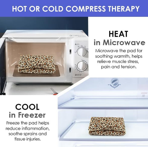 Microwave Heating Pad for Pain Relief – 8 x 16 Microwavable Moist Heat Pads for Neck, Shoulder, Back, Reusable