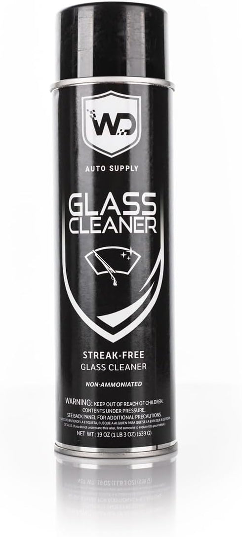 WD Auto Supply Glass Cleaner - Ammonia-Free, Streak-Free Automotive Window & Mirror Spray - 2