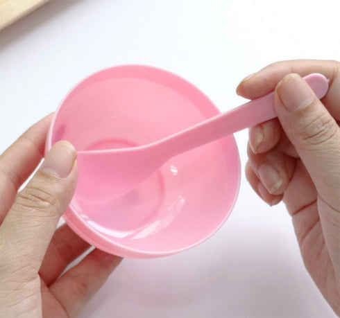 AKOAK Facial Mask Mixing Bowl + Spoon, Reusable Color Mixing Bowl for Facial Masks, 10 Pieces