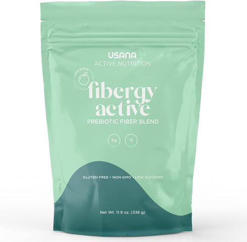 USANA Fibergy Active - Prebiotic Fiber for Gut Health, Non-GMO, Gluten Free, 336 Grams, 28 Servings