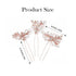JAKAWIN Crystal Bride Wedding Hair Pins Silver Hair Piece Bridal Accessories for Women and Girls HP130 (Rose Gold) 1