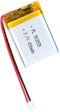 502535 3.7V Lipo Battery, 450mAh Rechargeable Lithium Polymer Pack with JST PH2.0mm Connector