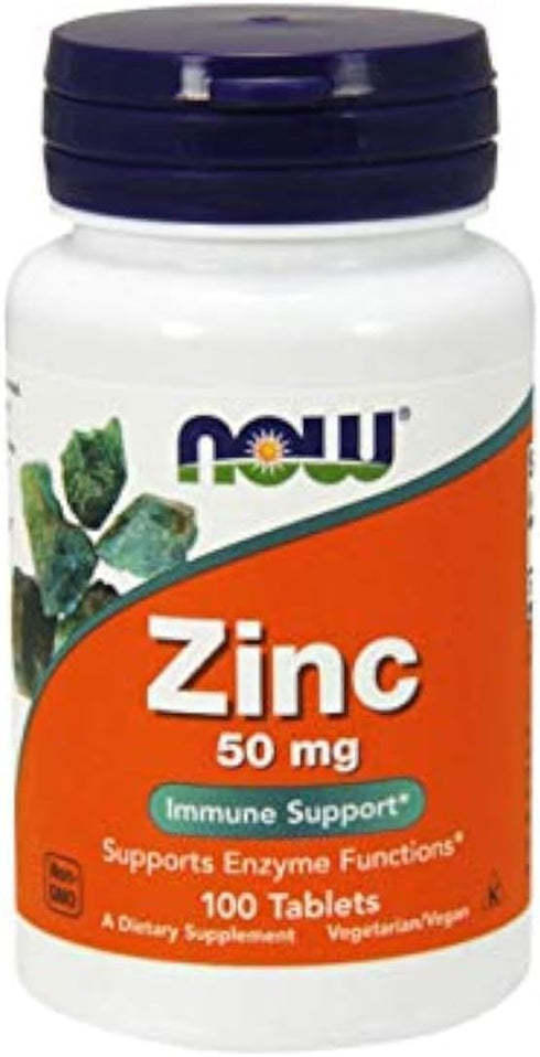 NOW Foods Zinc Gluconate, 100 Tablets / 50mg
