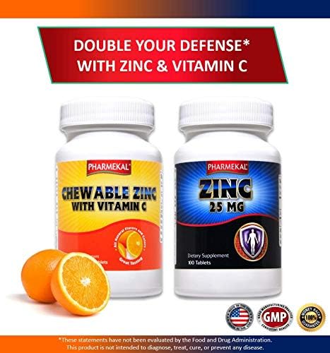 Zinc (as Zinc Gluconate) 25 mg, 100 Mini Size Easy to Swallow Tablets, Immune Support, Gluten Free