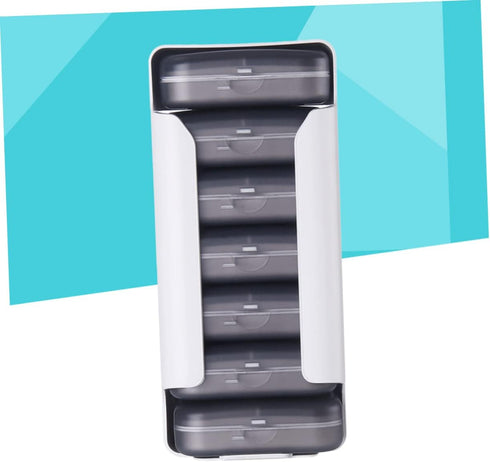 NOLITOY Portable Pill Organizer with Compartments Travel-Friendly Medical Storage Case Durable Material Random Color