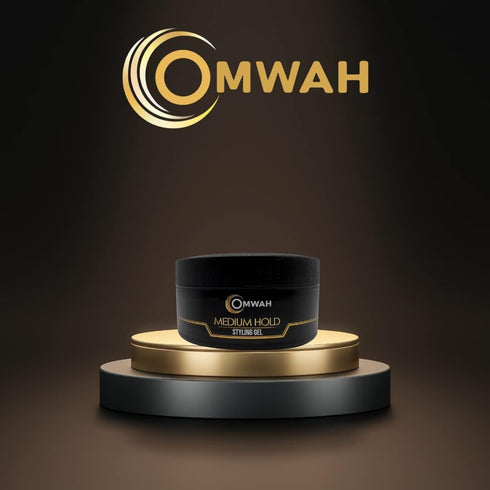 OMWAH Professional Hair Styling Gel for Men, Strong Hold Hair Gel with Vitamin E & Pro-VB5, Flake-Free Formula