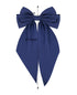 Wecoe 4pcs Big Hair Bows for Women, Cute Large Satin Hair Barrettes in White, Black, Navy Blue, Red
