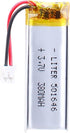 3.7V Lipo Battery 380mAh, Rechargeable Lithium Ion Polymer Battery 501646 with JST Connector