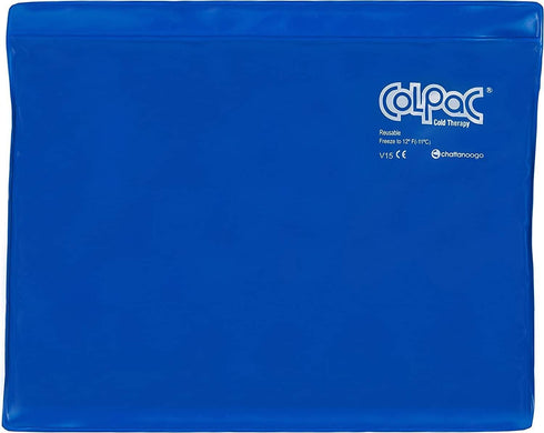 Chattanooga ColPac Reusable Gel Ice Pack - Cold Therapy, Blue Vinyl, Standard Size 11 in x 14 in (2 Pack)