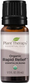 Plant Therapy Organic Rapid Relief Essential Oil Blend, 10 mL (1/3 oz), 100% Pure Natural Aromatherapy