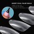 Sethexy Short Oval False Nails - 500Pcs Full Cover Acrylic Nail Tips for Art Nail Design (Clear)