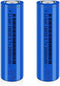 2 Packs 3.7V 2600mAh Flat top Rechargeable Batteries for Headlamp, LED Flashlight, Electronic Devices etc(Flat top,Blue)