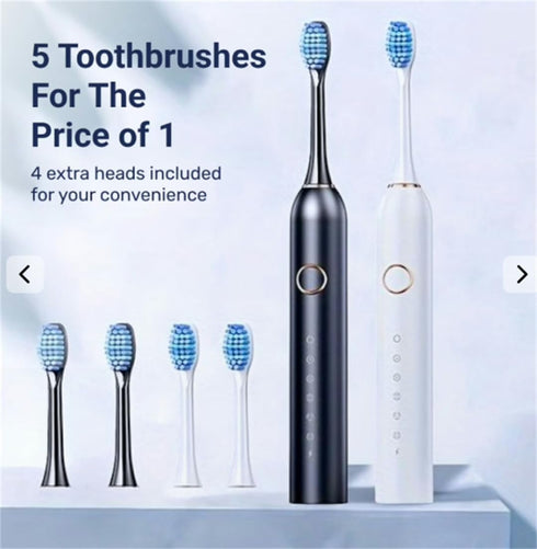 SWZEC (4 Electric Toothbrush for Adults Brush Heads,Black)