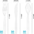 150 Pcs Clear Plastic Silverware, Heavy Weight Plastic Forks Spoons Knives Disposable Utensils Cutlery Set for Wedding Party Supplies Everyday Use by MOACOCK